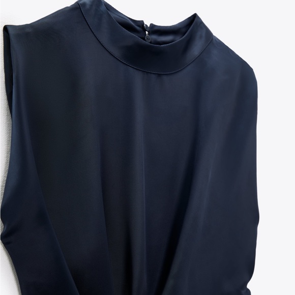 ZARA CUT OUT SATIN EFFECT DRESS - Picture 3 of 5